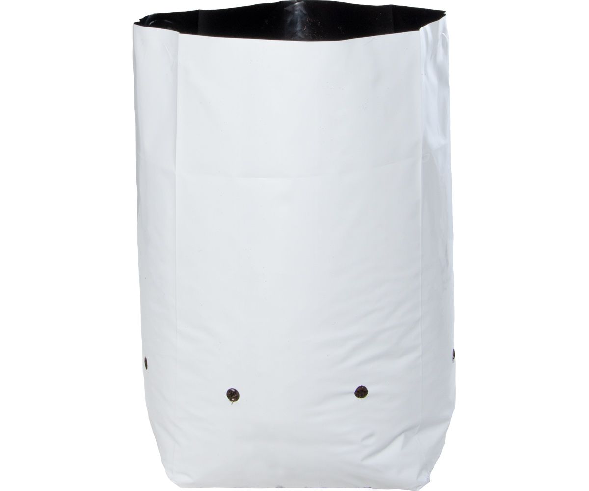PLASTIC GROW BAG 3 GAL WHITE OUTSIDE BLACK INSIDE  (500 PACK)