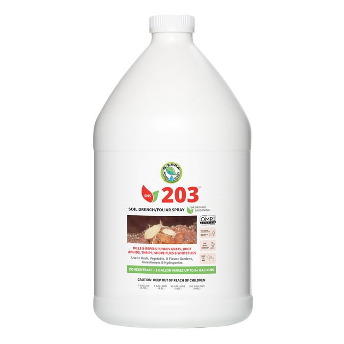SNS 203 CONCENTRATE PESTICIDE SOIL SPRAY/DRENCH GAL