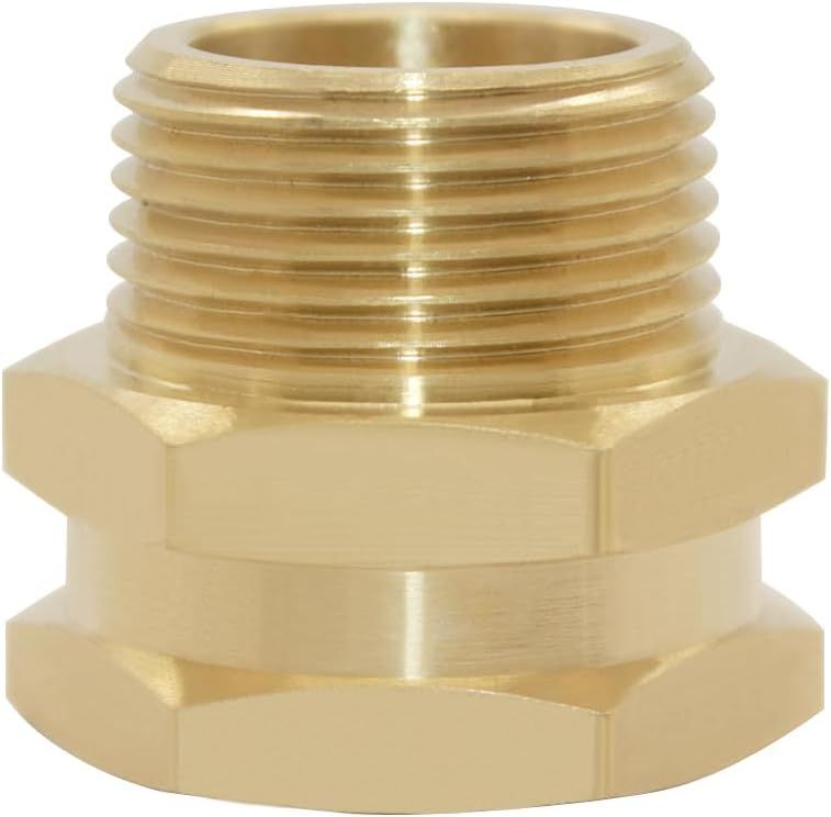 3/4" NPT MALE x 3/4" HOSE THREAD FEMALE BRASS FITTING