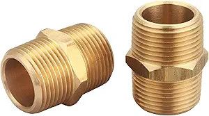 3/4" NPT MALE x 3/4" HOSE THREAD MALE BRASS FITTING