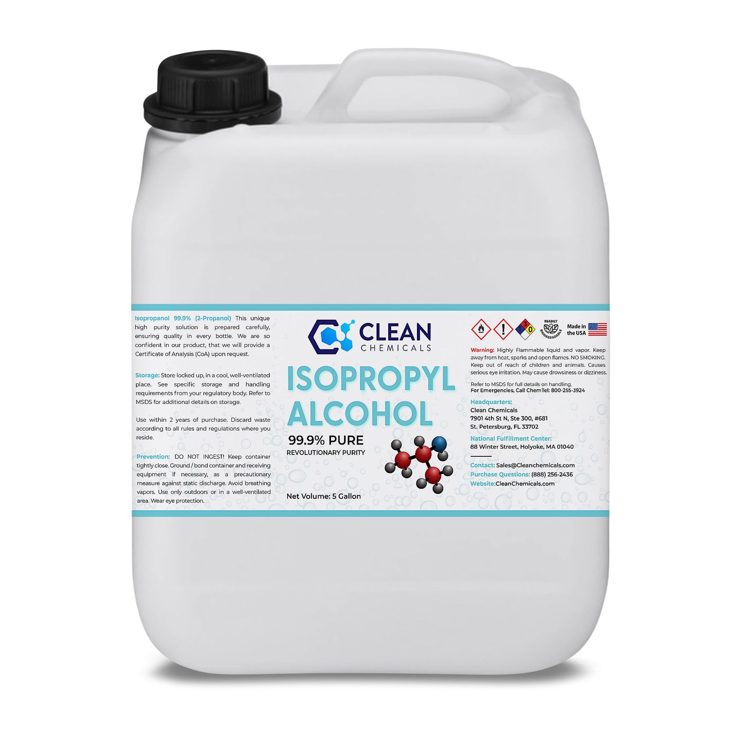 ISOPROPYL  ALCOHOL 99.9% 5 GAL