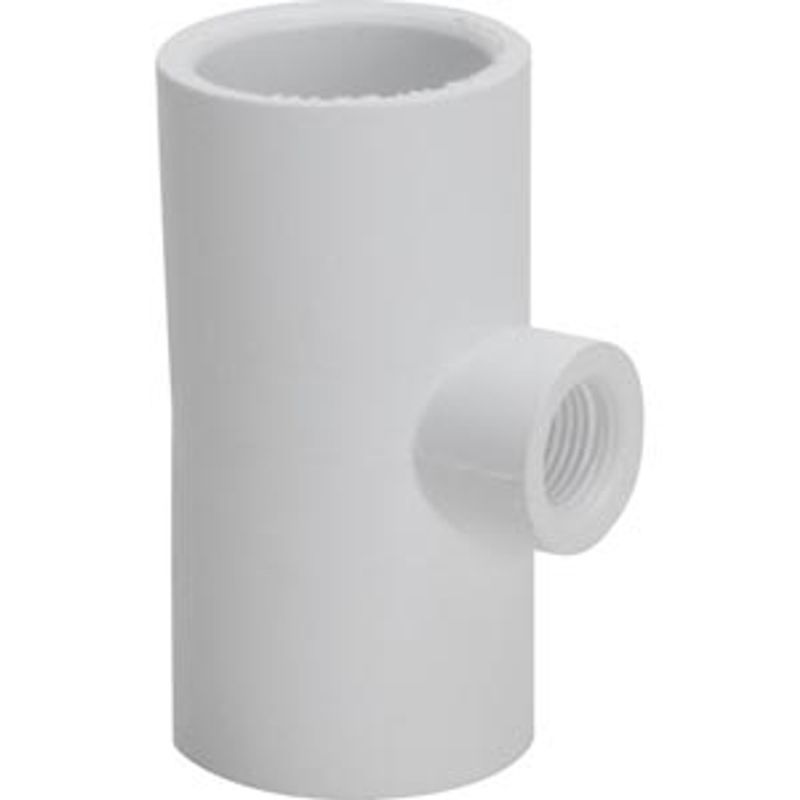 PVC TEE 1/8" FNPT x 1/2" SLIP x 1/2" SLIP SCH 40