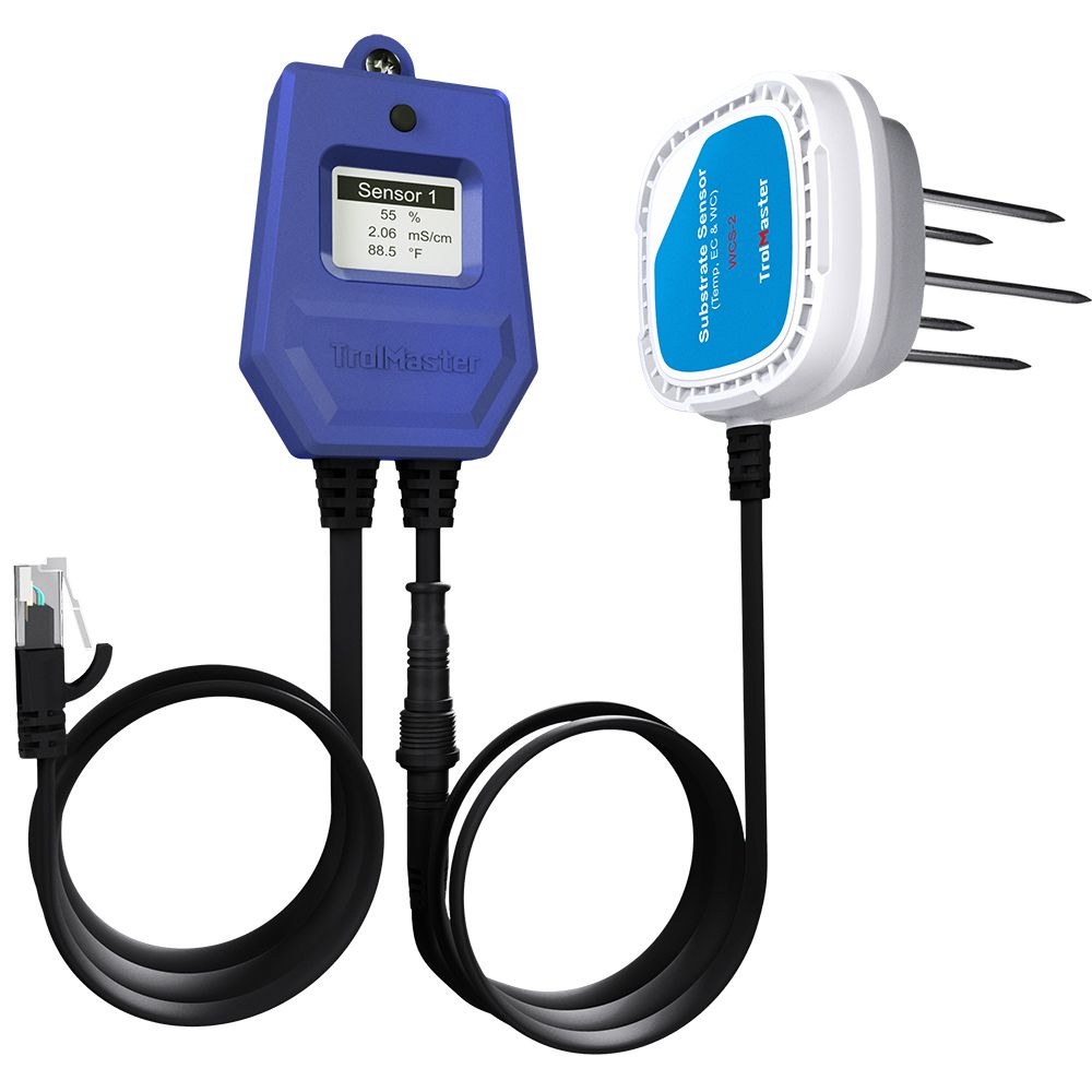 TROLMASTER SOIL MOISTURE TEMP AND EC 3-IN-1 SENSOR W/ CABLE SET (WCS-2)