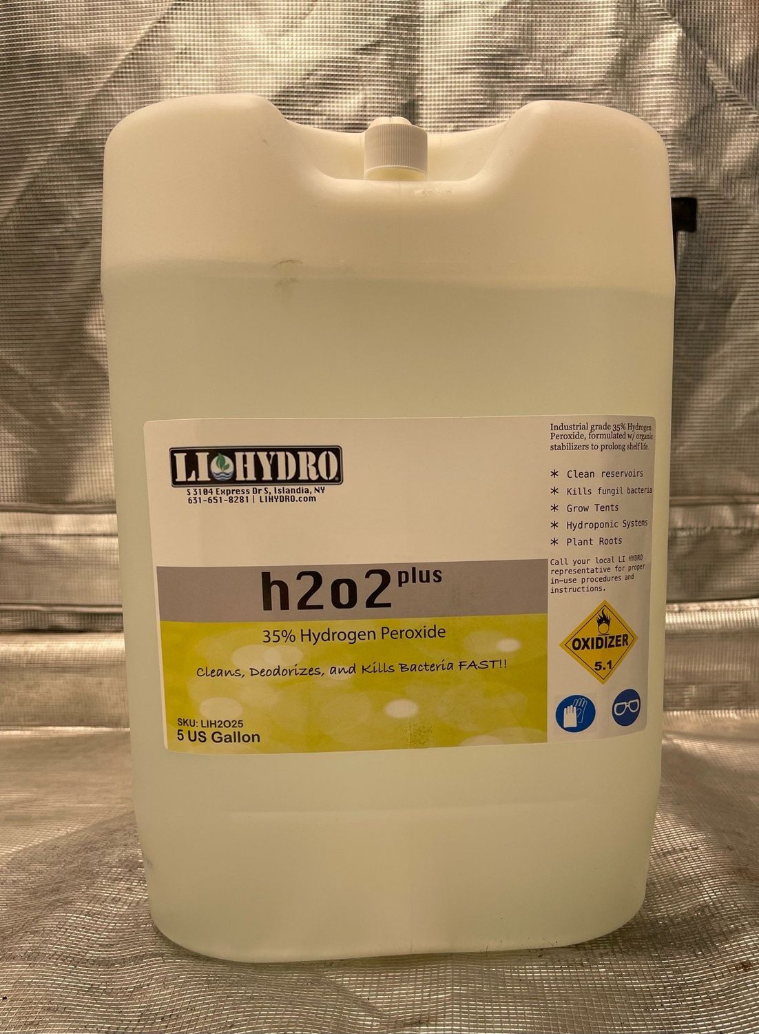 H2O2 5 GAL 35% HYDROGEN PEROXIDE
