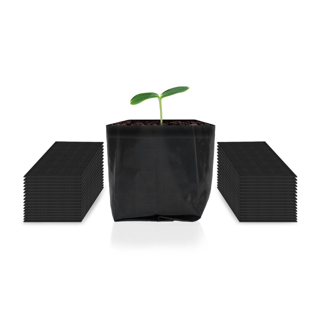 AC INFINITY NURSERY BAGS 1 GALLON, NON-WOVEN FABRIC GROWING POUCHES, 50-PACK