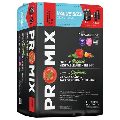 PROMIX ORGANIC VEGETABLE &amp; HERB MIX W MYCOACTIVE 2 CUFT