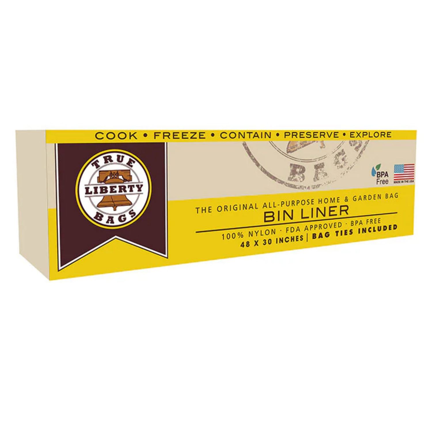 True Liberty® All Purpose Home &amp; Garden Bin Liner - Bulk - 100pk - 48in x 30in