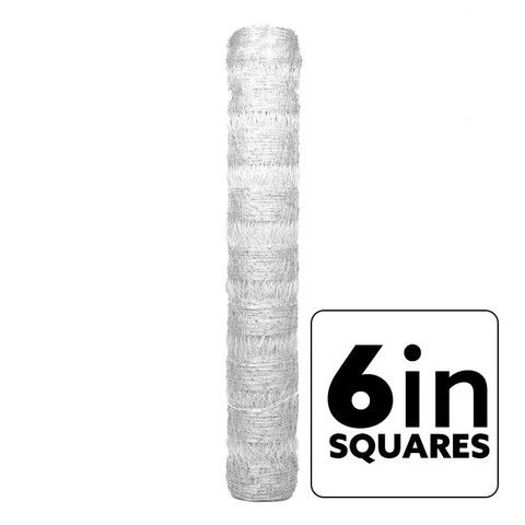 VineLine Durable Plastic Trellis Netting White Roll 6ft x 1000ft w/ 6in Squares