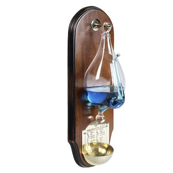 WEATHER GLASS/WALL WOOD PLAQUE