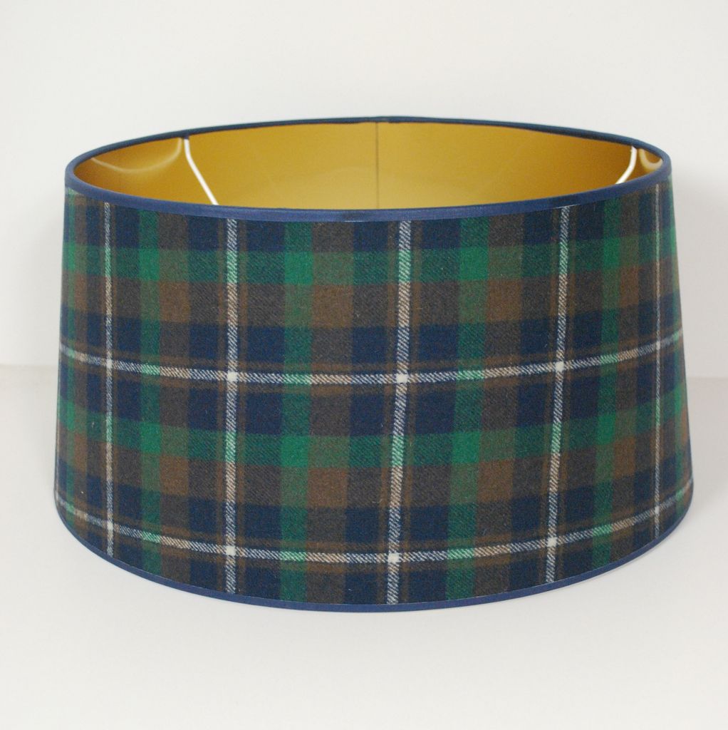 CYLINDER SHADE TARTAN 30CM