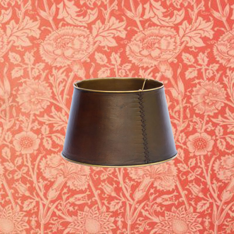 Cylindrical shade leather &amp; brass (20)