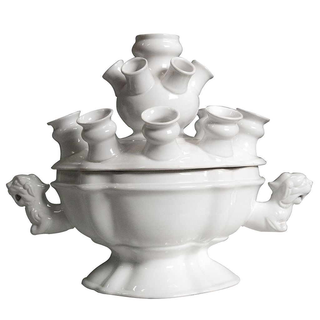 VASE TULIPS 15 HOLES WHITE