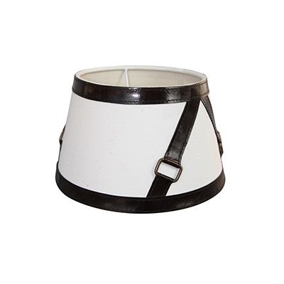 SHADE WITH DARK BROWN LEATHER BELT 25CM