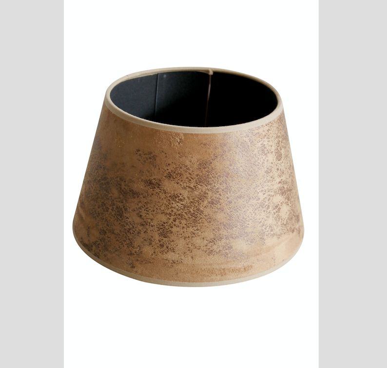 CYLINDER SHADE TABACCO LEATHER WAY 30CM