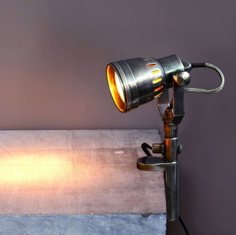 SHELF LAMP NICKEL FINISH SMALL