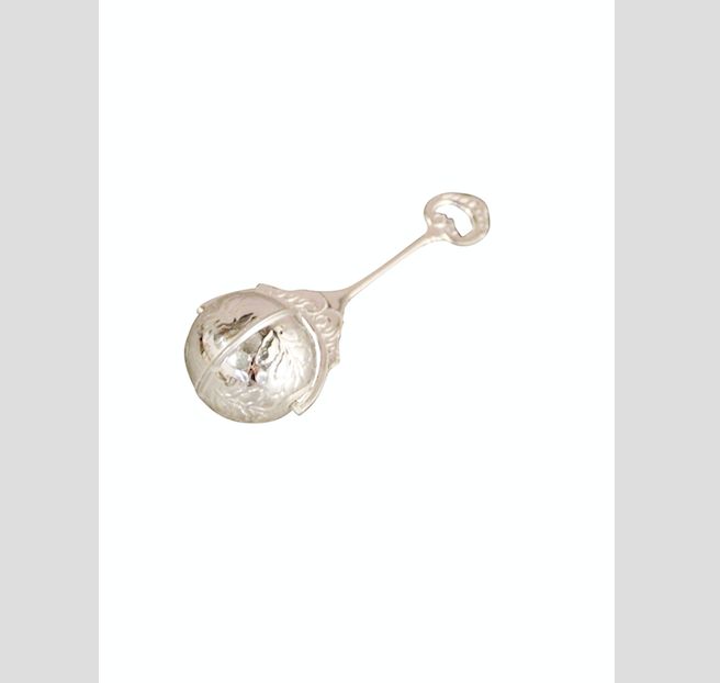 DECO RATTLE ANT.SILVER