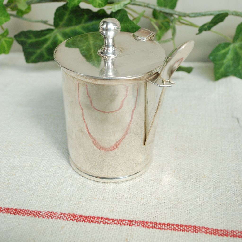 SILVER JAM POT W/SPOON