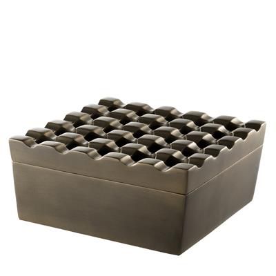 ASHTRAY DELUXE DARK ANTIQUE BRASS FINISH