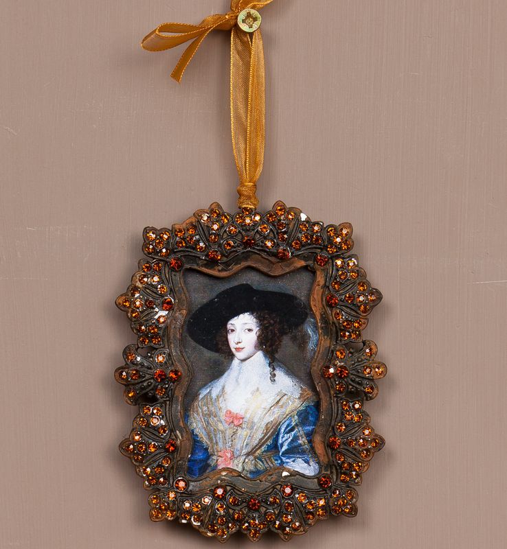 Amber crystal &quot;&quot;diamonds&quot;&quot;rect.picture frame