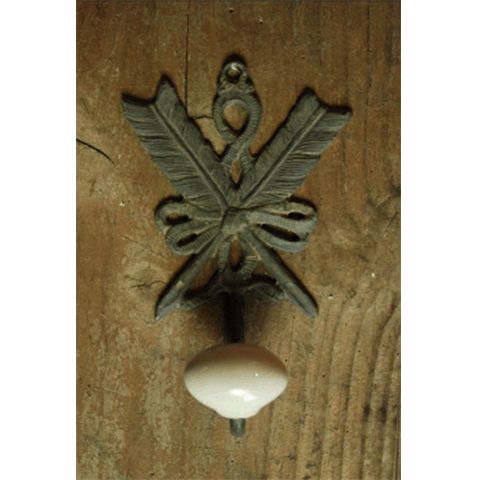 DECO HOOK LONG WIRE GRAY