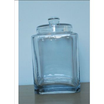 SQUARE JAR IN GLASS