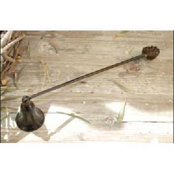 CANDLE SNUFFER WITH PINE CONE