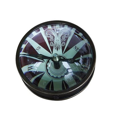 COMPASS/PAPER WEIGHT LEATHER &amp; BRASS