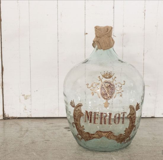 HAND BLOWN BOTTLE MERLOT