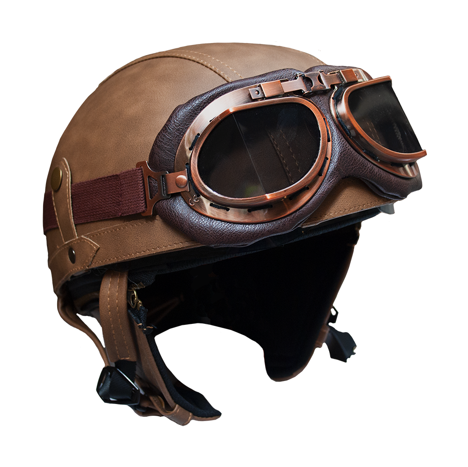 Helmets 1/2 face brown