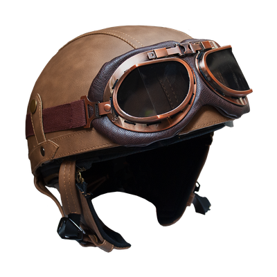 Helmets 1/2 face brown