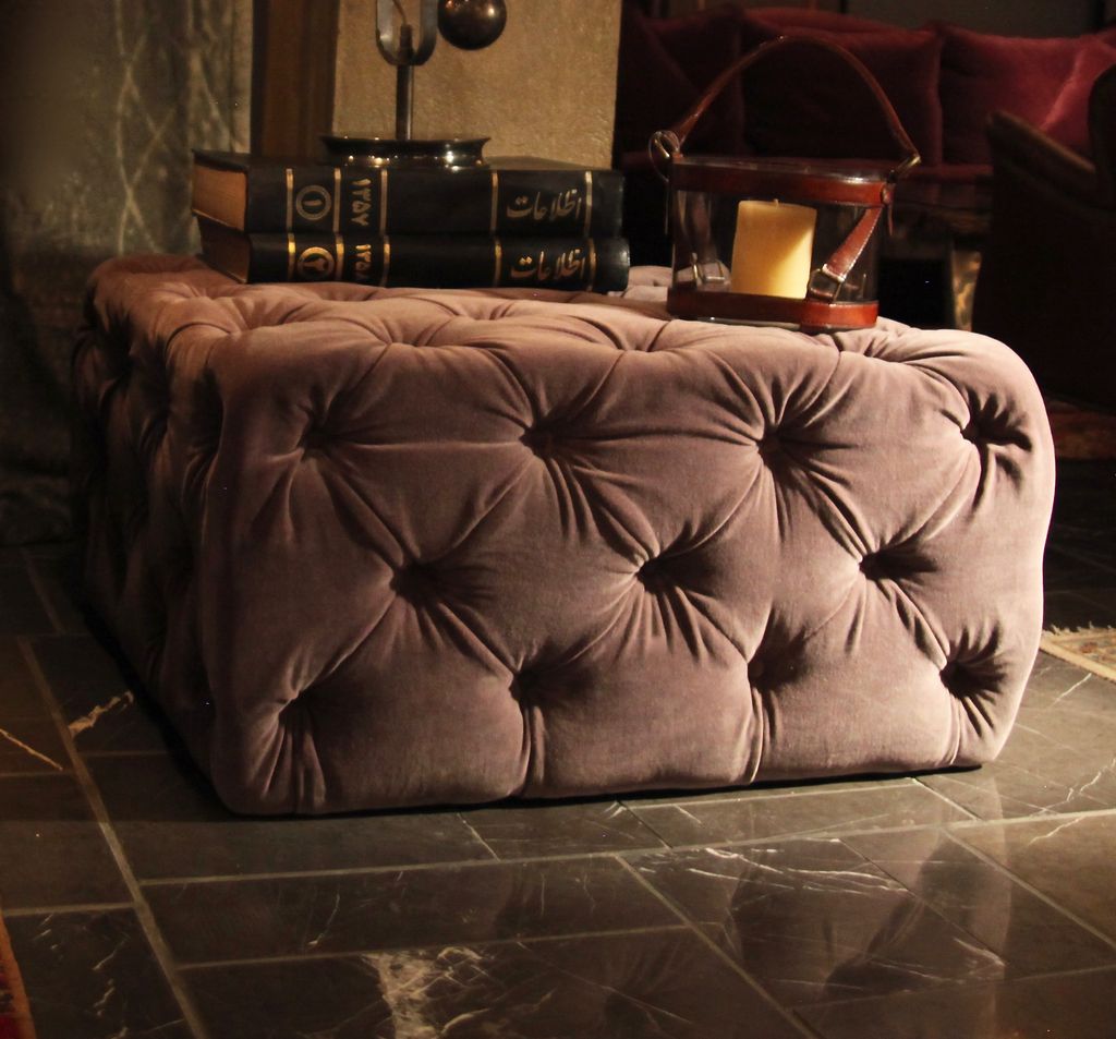 FOOTSTOOL BENSON SQR MED TAUPE