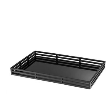 TRAY GIACOMO BLACK FINISH RECTANGULAR