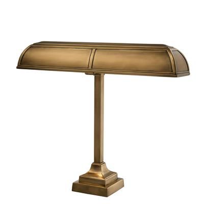 TABLE LAMP BANKER TRUST BRASS