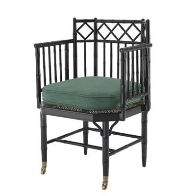 CHAIR XAVIER PIANO BLACK FINISH INCL SEAT CUSHION