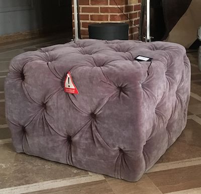 FOOTSTOOL BENSON SQR SM TAUPE