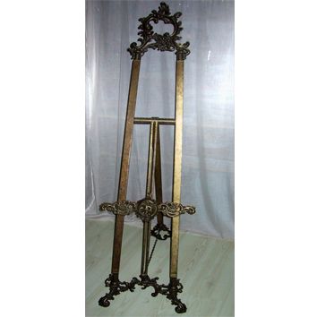 VERY LARGE SOLID BRASS EASEL