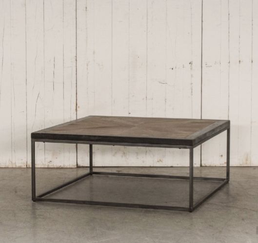 COFFEE TABLE COCKTAIL  MADE FROM ANTIQUE PARQUET