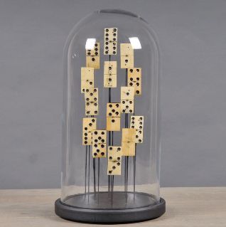 DOMINOS GLASS GLOBE