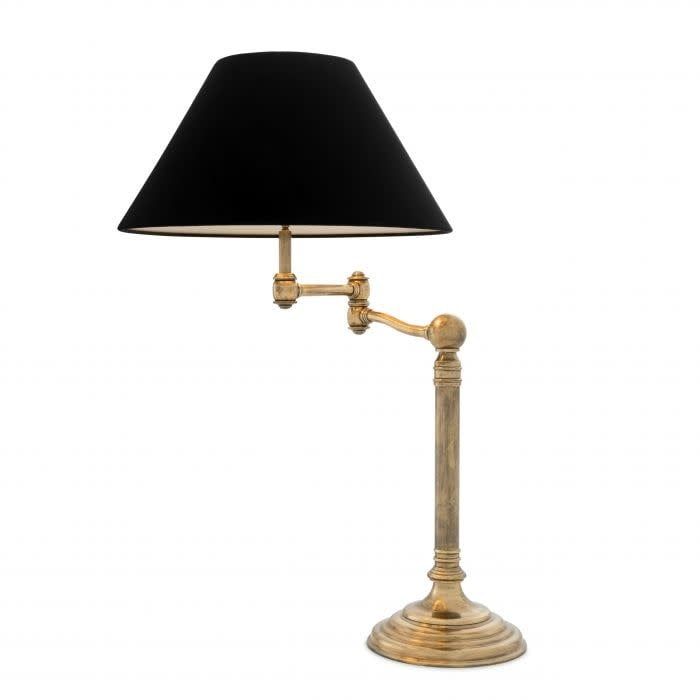 TABLE LAMP STANDING HARE REGIS VINTAGE BRASS FINISH INCL SHADE