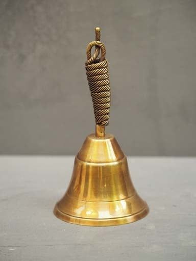 BRASS BELL WITH TWISTED HANDLE