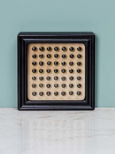 WOODEN ALPHABET FRAME UNDERWOOD