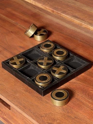 OXO GAME RESIN AND BRASS