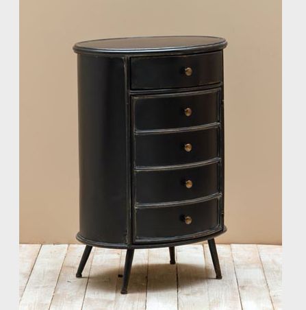 SMALL OVAL CHEST 1DRAWER &amp; 1 DOOR ORLANS