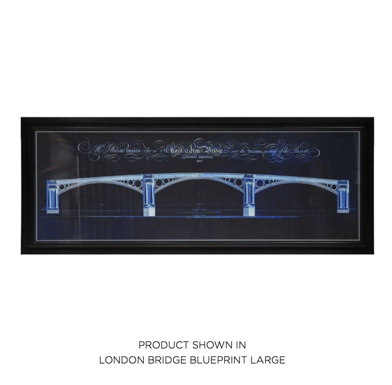 ARCHTRL LONDON BRIDGE BLUEPRINT LARGE ART