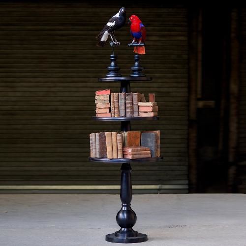3 FLOORS DUMB WAITER, BLACK ALUMINIUM.