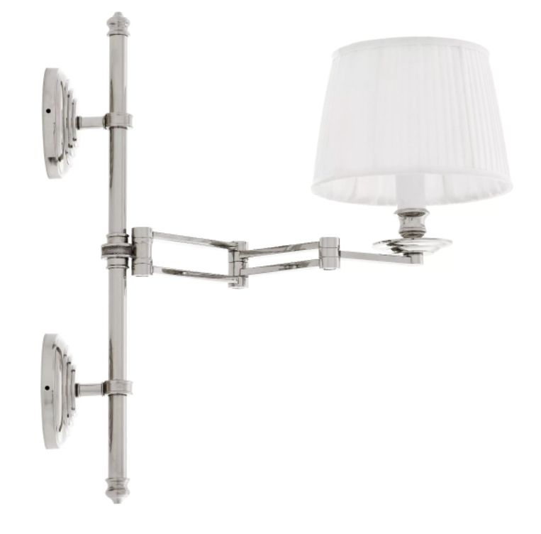 WALL LAMP FAVONIUS NICKEL FINISH INCL. SHADE