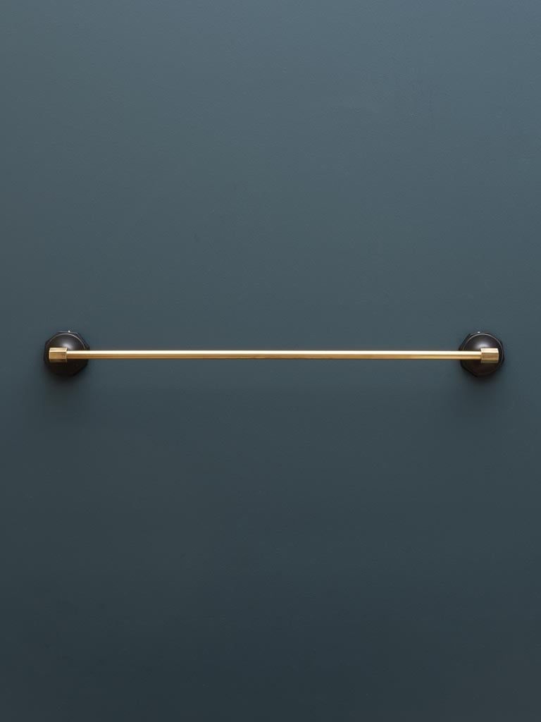 TOWEL RAIL BLACK &amp; GOLD