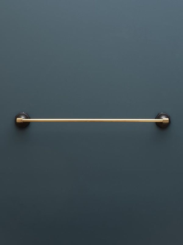 TOWEL RAIL BLACK &amp; GOLD