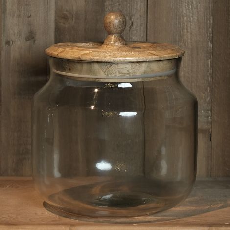BIG CANISTER WITH WOODEN LID BOUTON