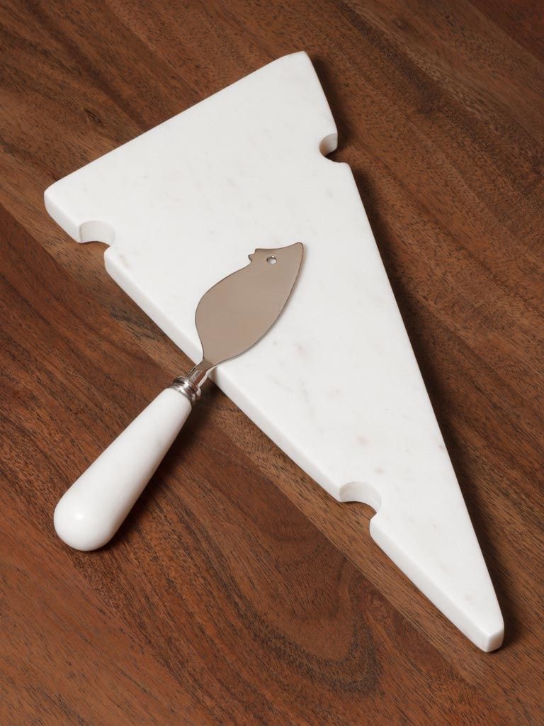 MARBLE CHEESE BOARD WITH KNIFE CHEESE
